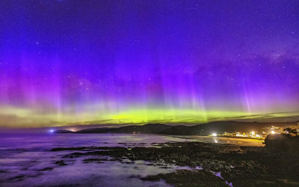 The Aurora Australis captured in the Catlins at Kaka Point.