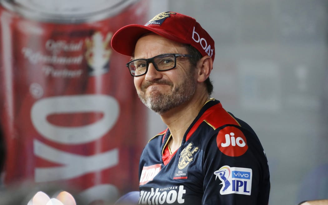New Zealand cricket coach Mike Hesson during his time with Royal Challengers Bangalore, 2021.