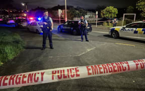 Police at the scene of a reported shooting on Tuarangi Road in Auckland's Grey Lynn on 5 September 2024.