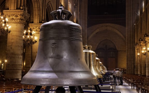 The bells of Notre-Dame Cathedral on display in 2013.