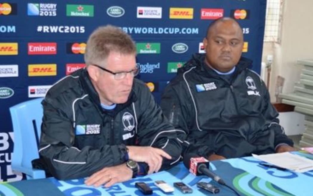Fiji rugby coach John McKee announces his team to face Australia at the World Cup.