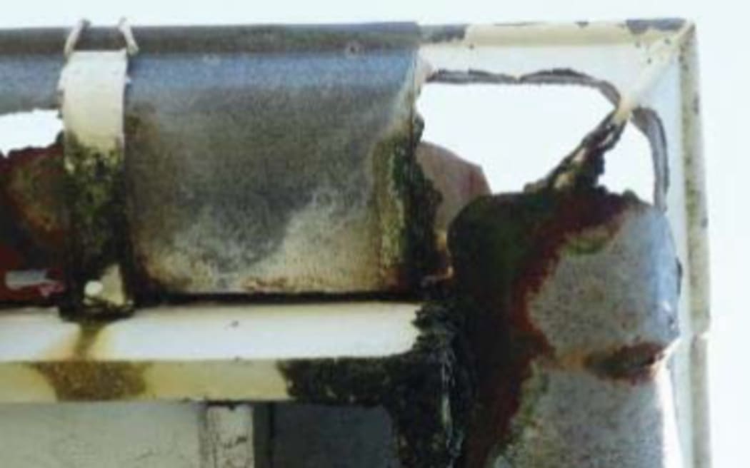 Rotten spouting and guttering were found at the Porirua rental house.