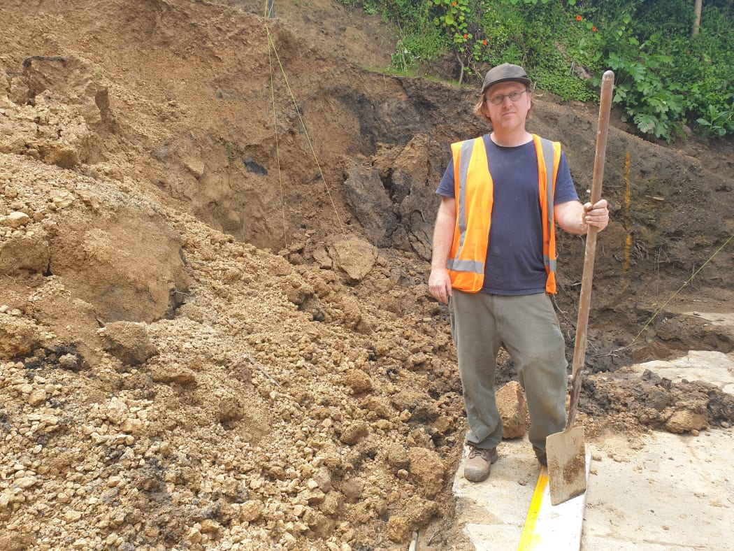 Constant rain over the last two weeks has set back work at Freeman White’s home, a year after the floods.