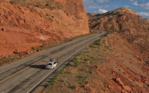 Craig Harper is competing in what is considered the world's toughest cycle race, the Race Across America.