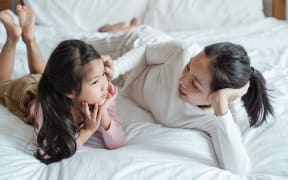woman with daughter