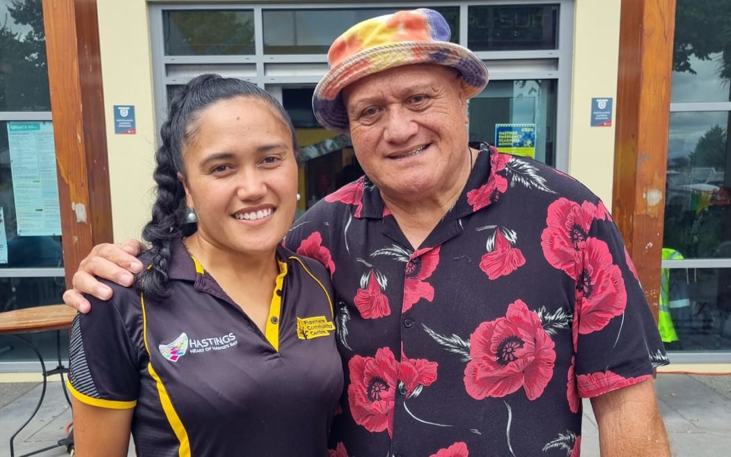 Taneshia Gill with Henare O'Keefe, a former Hastings District Councillor.