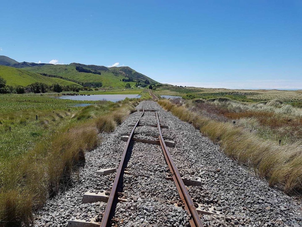 Damage to the railway line in the Kaikoura earthquake.