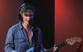 Julia Deans performing with Fur Patrol