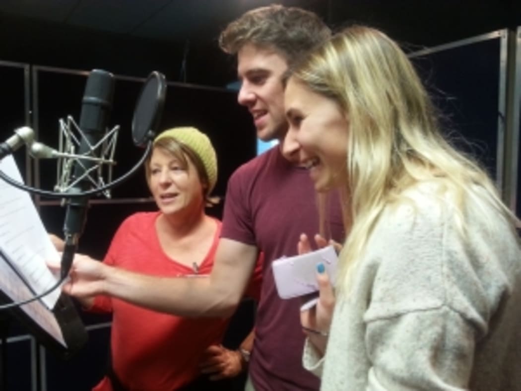 Michele Amas, Simon Leary and Elle Wooton (Beth Wilson)