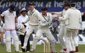The Black Caps in celebration mode.