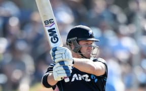 Corey Anderson batting for the Black Caps. 2014.