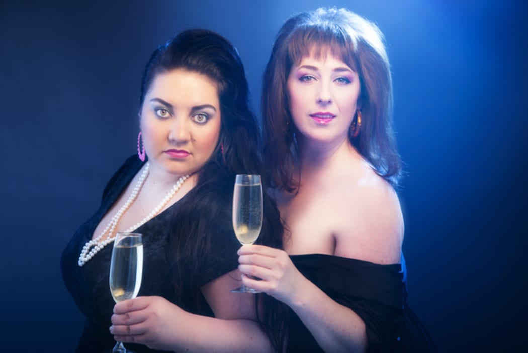 Livi Mitchell (left) is one half of The Fan Brigade with Amanda Kennedy