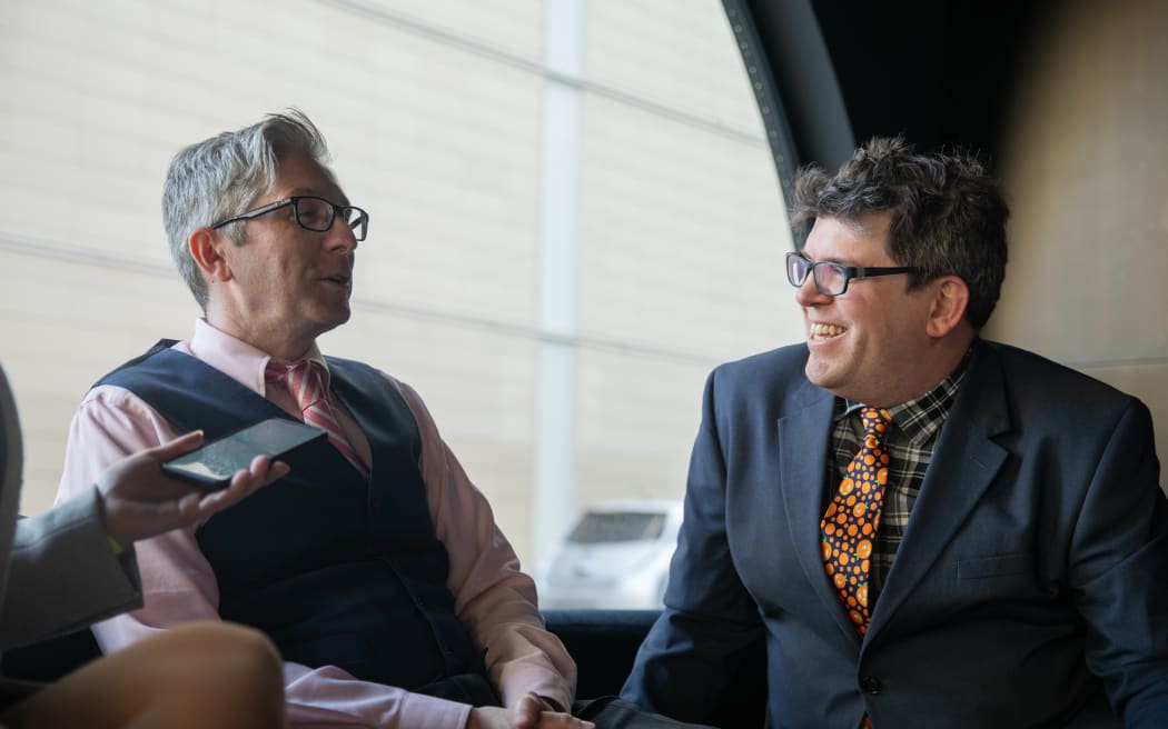 Curators Ben Saunders (left) and Patrick Reed