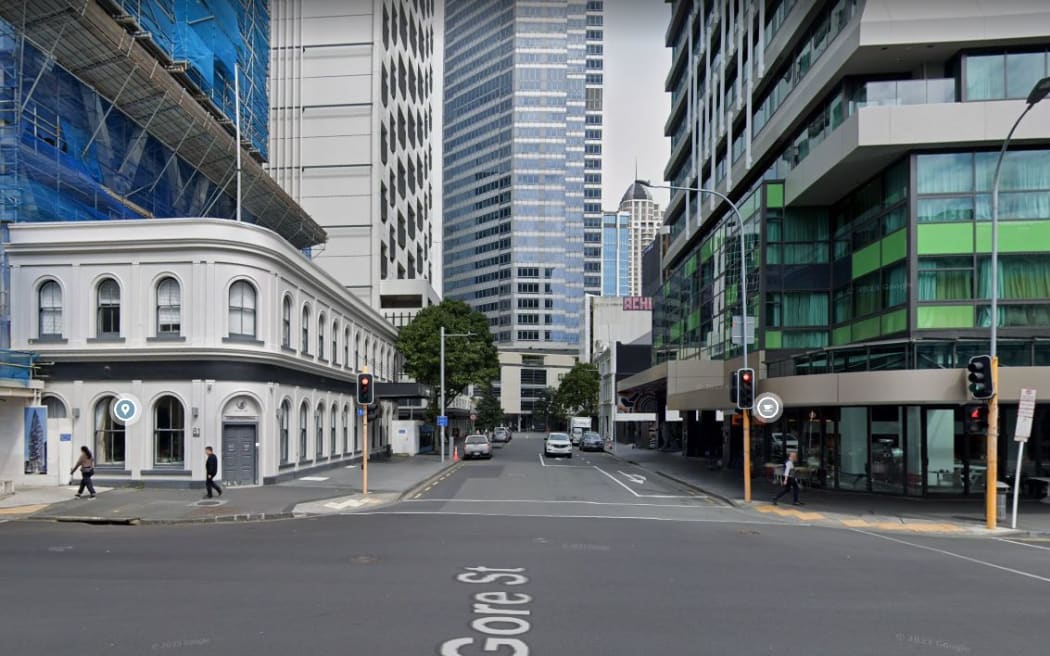 Customs St East and Gore St in Auckland