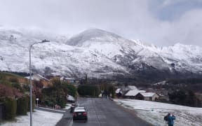 Snow-capped mountains in Wanaka on 28 September, 2020.