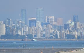 The city of Vancouver, British Columbia, is seen through a haze on a scorching hot day, June 29, 2021.