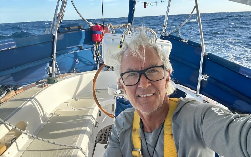 Bruce Maunsell on his yacht