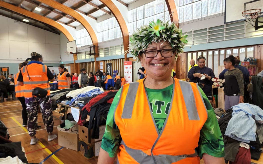 Mangere emergency centre volunteer Teremoana has been travelling daily from Glen Innes to help. She says it brings her joy to be volunteering and she's asking people to not be "shy" / "whakama" to ask for help.