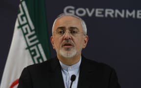 Iranian Foreign Minister Javad Zarif at a press conference in February 2018.