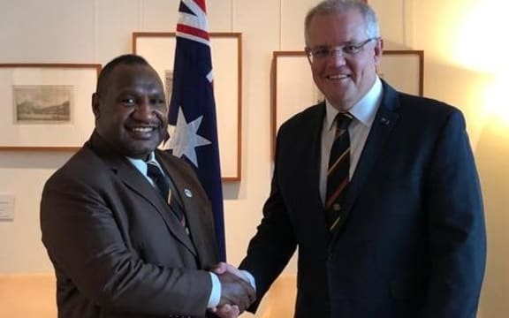 PNG PM James Marape and Australian PM Scott Morrison.
