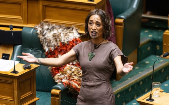 Oriini Kaipara makes her maiden statement.