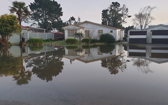 Flood waters cover a section in Westport.