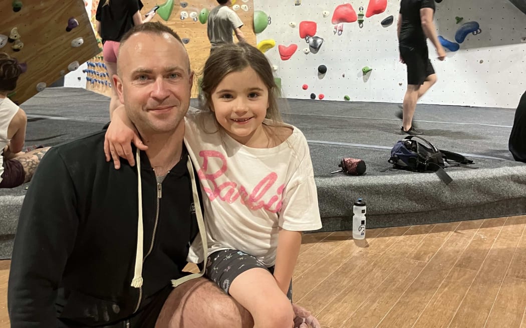 Dimitris and his 7-year-old daughter Victoria at Boulder Co.