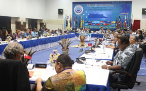 Plenary session of the 2016 Pacific Islands Forum Summit in the Federated States of Micronesia.