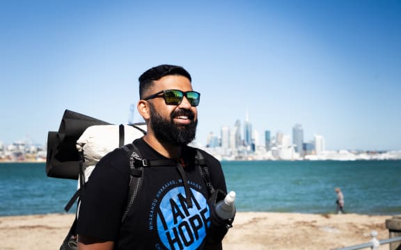 Anurag Sharma is hiking the Te Araroa trail to raise funds for ten charities.