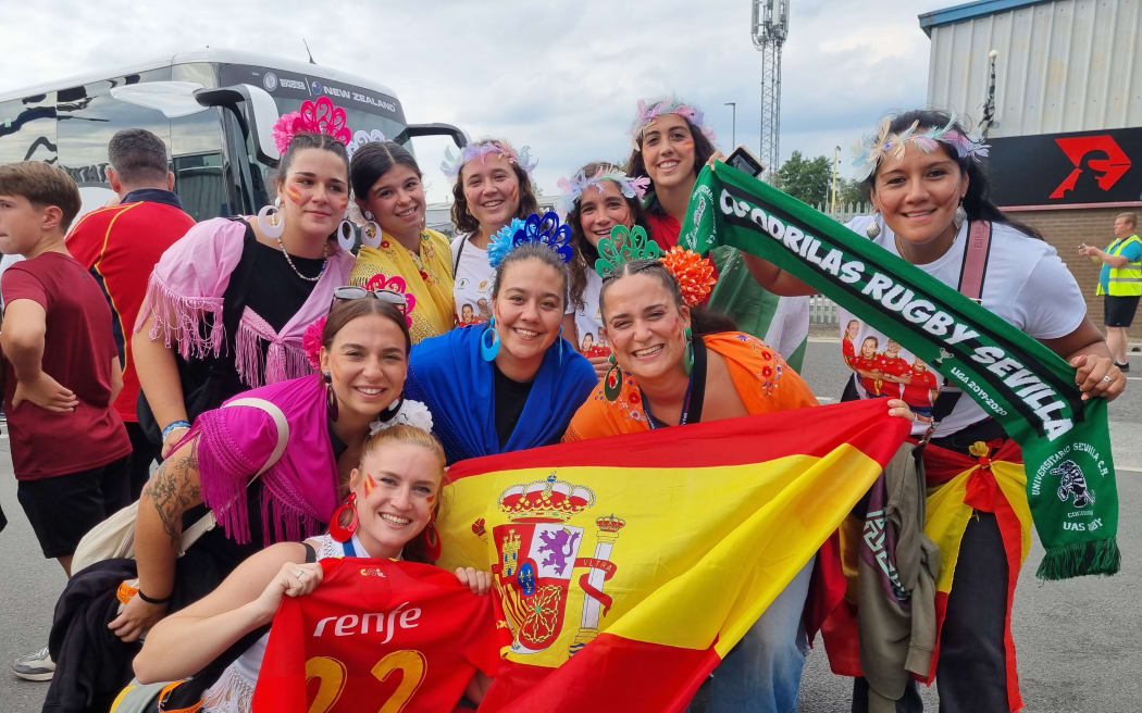 Spanish Rugby Fans. Women's Rugby World Cup, York 2025.