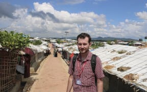 Carl Adams at Bangladesh's Cox's Bazaar refugee camp.