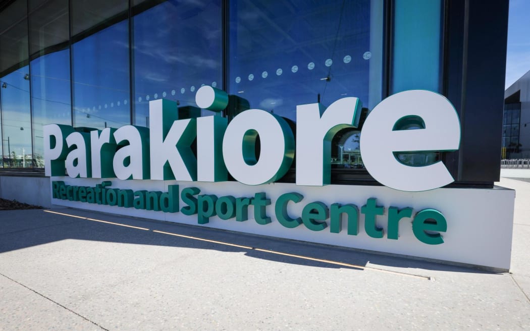 Entrance to Christchurch's new 'Parakiore' multisport complex.