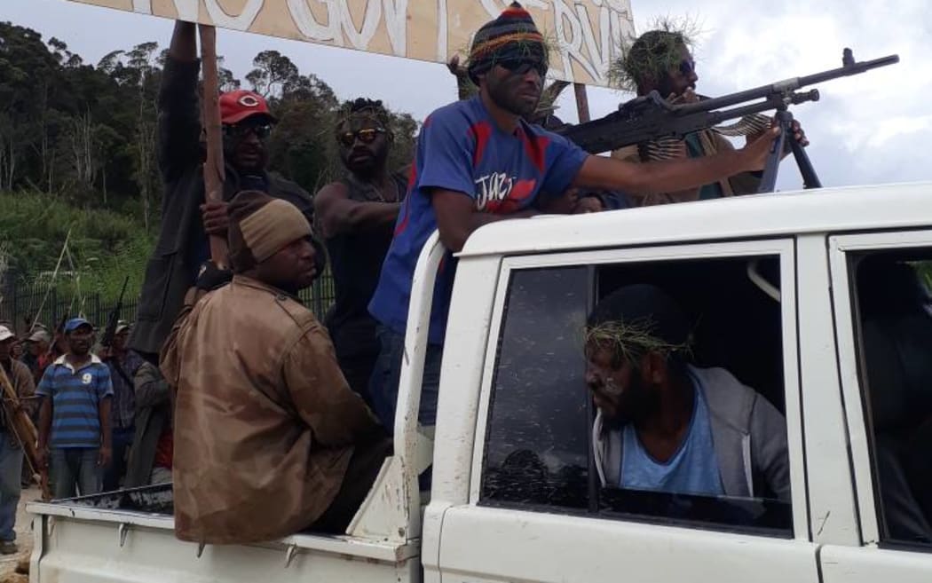 Supporters of a candidate in the flawed election of PNG's Southern Highlands Provincial Governor mobilised with guns amid ongoing election-related unrest in 2018.