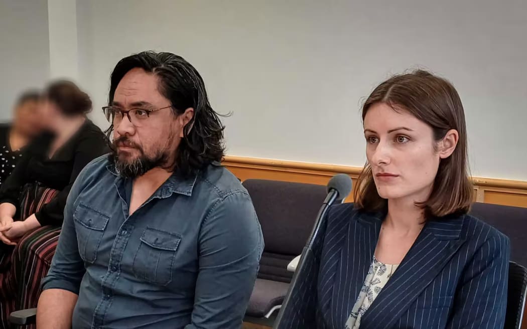 Joseph John Riwhi (left) appeared in the Tauranga District Court with his lawyer Alessia Spense, where he fought an application to be extradited to Australia.
