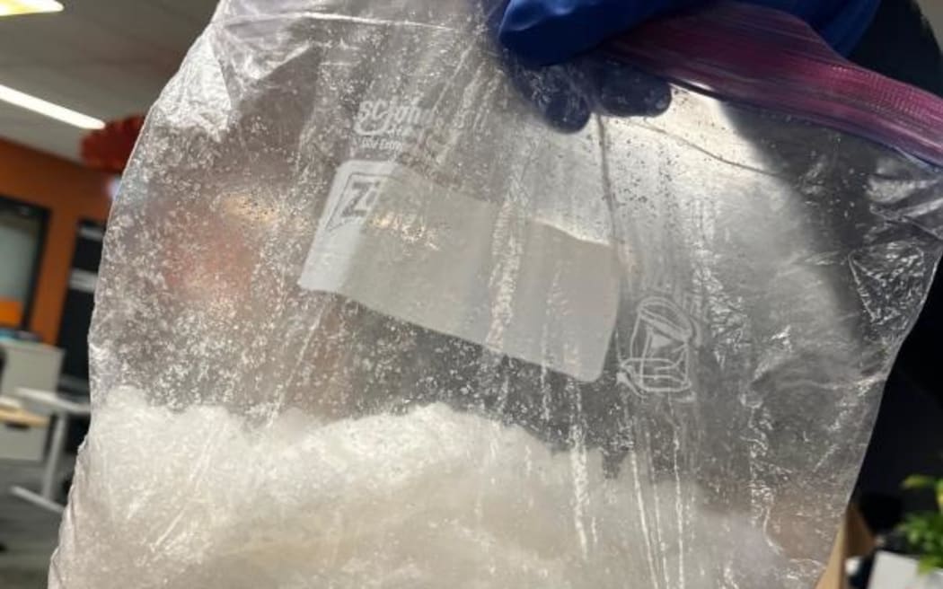 One of six bags of methamphetamine police said they found at an Onekawa, Napier, property on 4 June 2024.