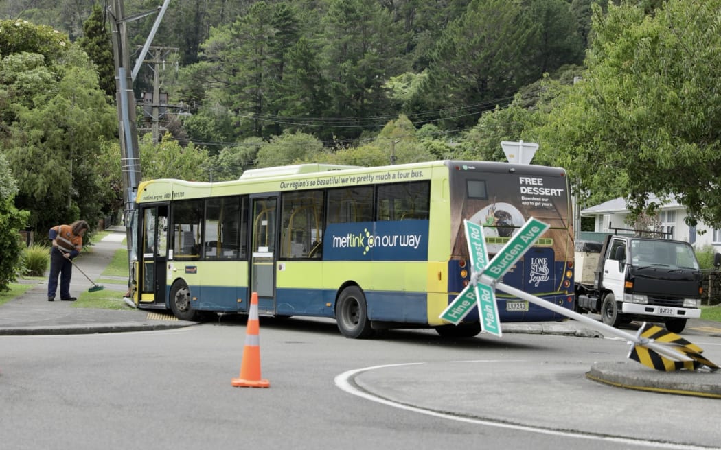 A bus crash in Wainuiomata