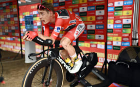 Danish cyclist Jonas Vingegaard of Team Visma-Lease a bike.