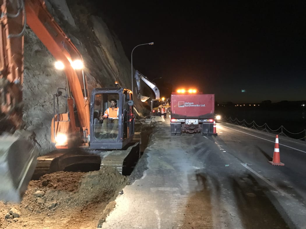 Repairs on Rocks Road.
