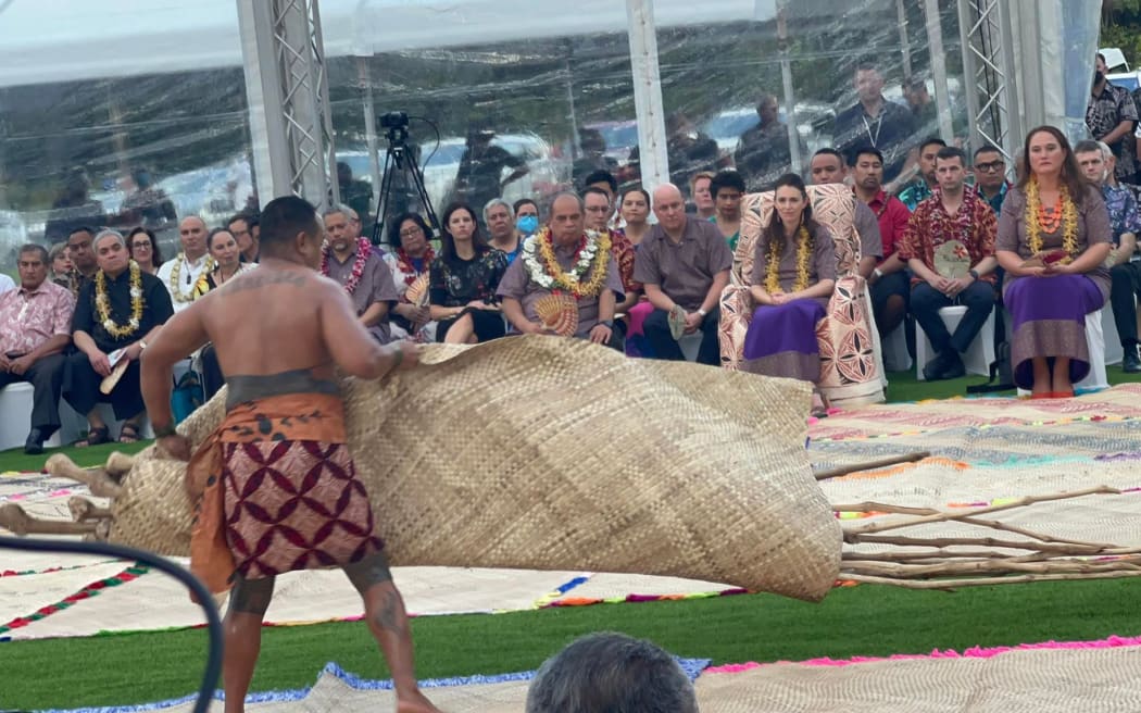 The New Zealand delegation is welcomed to Samoa.
