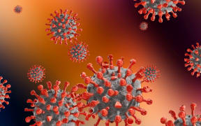 Image of flu COVID-19 virus cell. Coronavirus Covid 19 outbreak influenza background. Pandemic medical health risk. 3D illustration concept.