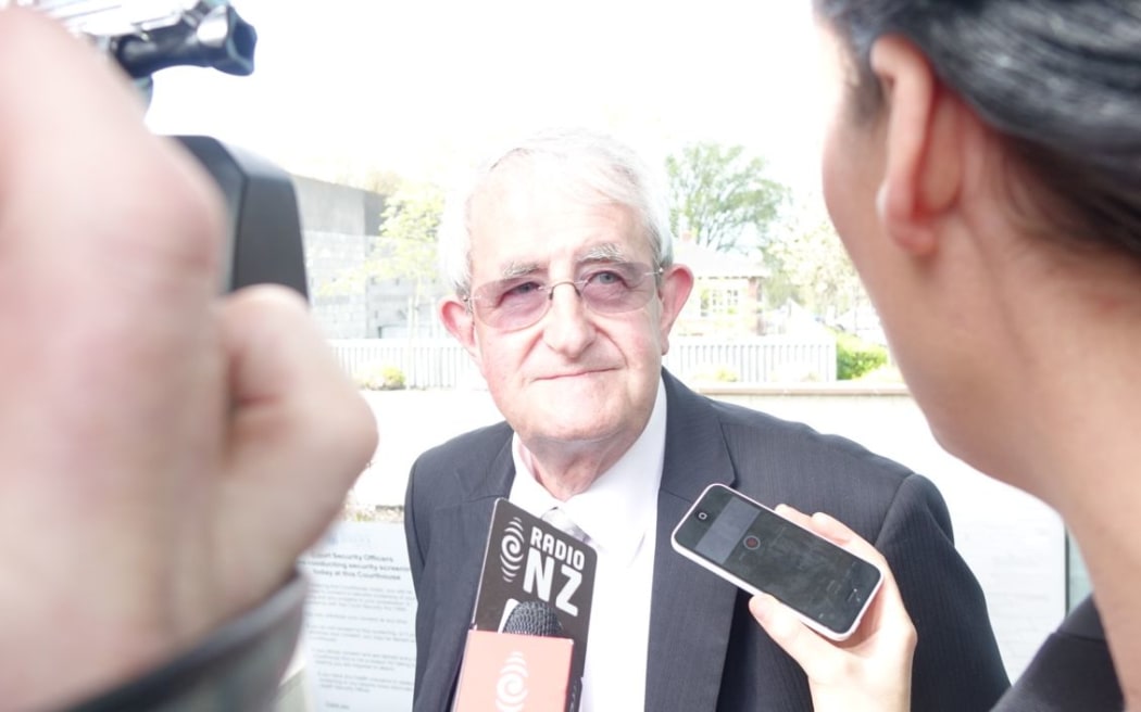 Bob White outside High Court in Timaru.