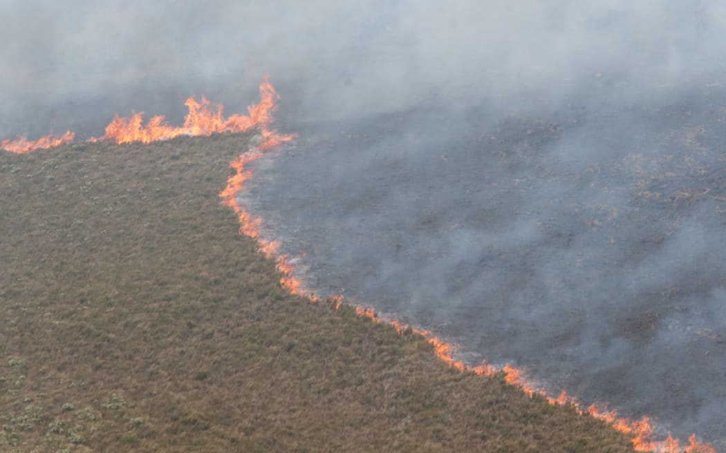 Images taken from a Royal New Zealand C-130 of a bush fire on the Chatham Islands. The images were taken in order to inform New Zealand Fire And Emergency of what will be required to subdue the blaze.
