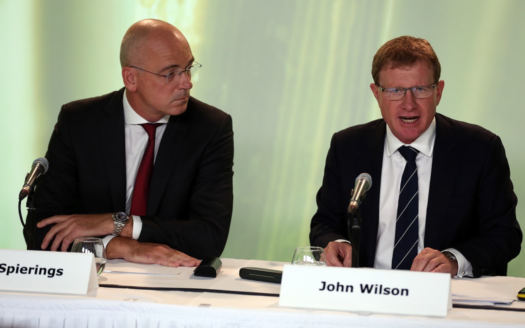Fonterra ceo Theo Spierings and chairman John Wilson
