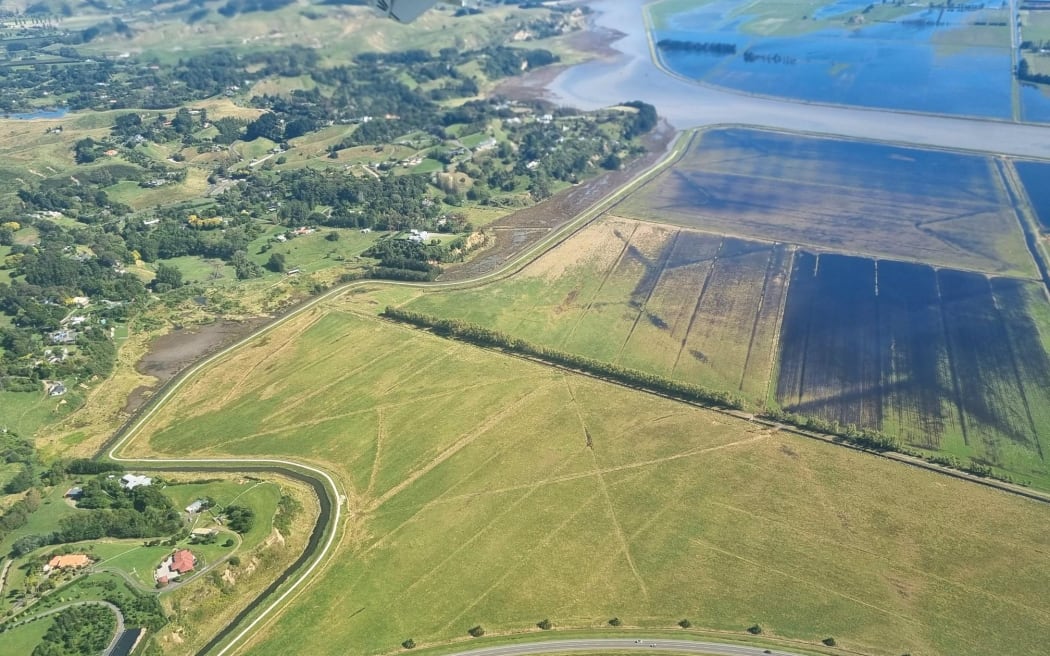 Aerial shots of Napier and surrounds, post-Cyclone Gabrielle