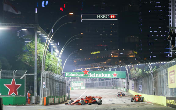 Sebastian Vettel (Ferrari) in action during the 2019 Formula One World Championship, Singapore Grand Prix from September 19 to 22 in Singapore.