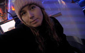 Pieta Bouma catches the bus into Auckland city.