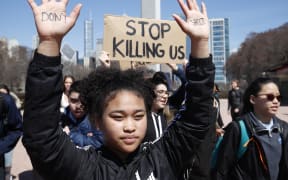 Students from around the nation joined in the walkout against gun violence on the 19th anniversary of the shooting at Columbine High School where 13 people were killed.