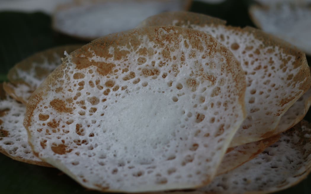 Appam is a rice pancake – a favourite within the Malayali community.