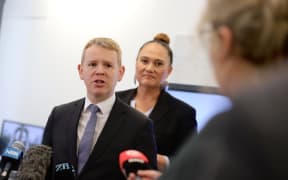 Chris Hipkins makes economic policy announcement  at Auckland Uni