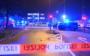 09 March 2023, Hamburg: Police officers and helpers are
in action in Hamburg. Shots have been fired and the police are on the scene with strong forces. Photo: Jonas Walzberg/dpa (Photo by Jonas Walzberg / DPA / dpa Picture-Alliance via AFP)